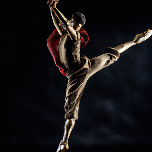 צילום של רקדן באמצע תנועה עם צורה וטכניקה נכונה להמחשת החשיבות של צורה וטכניקה נכונה בריקוד.