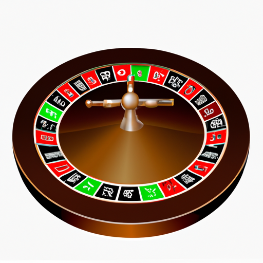 איור המתאר גלגל רולטה, המסמל את אלמנט המזל בהימורים.