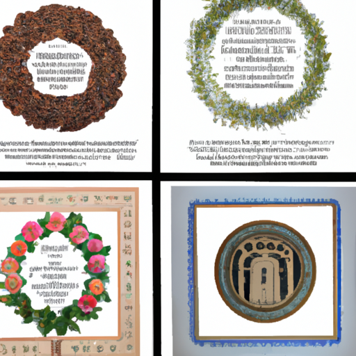 A collage of various Ketubah designs showcasing a range of visual elements.